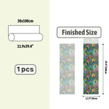 Window Privacy Film Decorative Vintage Mosaic Botanical Floral Stained Glass Static Cling Window Sticker No-Glue Rainbow Sun Blocking Film Reusable Decor