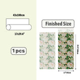 Window Privacy Film Decorative Vintage Mosaic Botanical Floral Stained Glass Static Cling Window Sticker No-Glue Rainbow Sun Blocking Film Reusable Decor