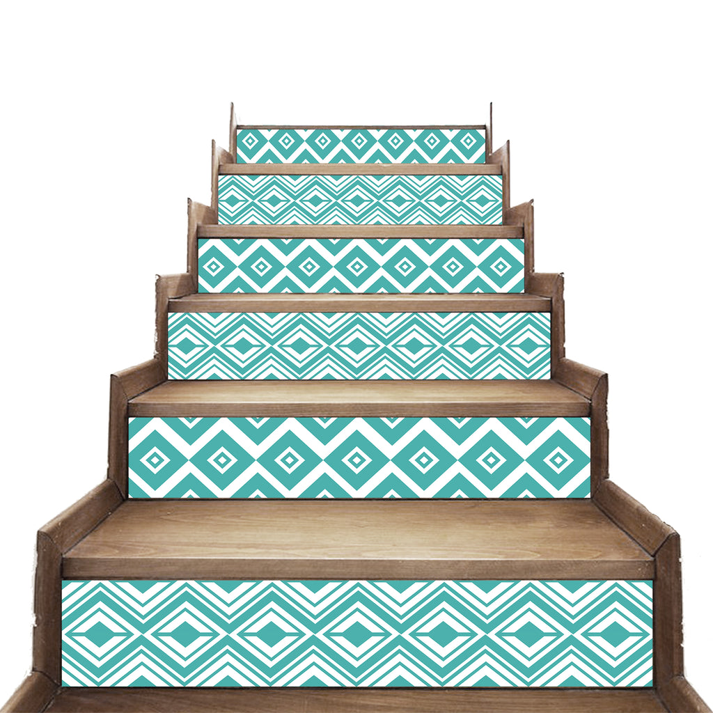 Geometric Printed Stairs Self Adhesive Decoration Wall Sticker  HSS130-132