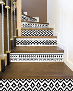 Boho Geometric Patchwork Printed Staircase Self Adhesive Wall Sticker HSS139-144