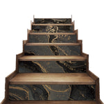 Luxury Fluid Marble  Printed Staircase Self Adhesive Peel And Stick Marble Stair Sticker