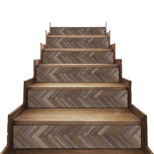 Wooden Texture Wooden Board Splicing Pattern Stairs Self Adhesive Peel And Sticker Stair Sticker HSS178-183