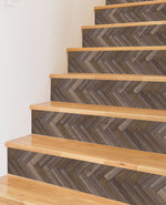 Wooden Texture Wooden Board Splicing Pattern Stairs Self Adhesive Peel And Sticker Stair Sticker HSS178-183