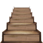 Wooden Texture Wooden Board Splicing Pattern Stairs Self Adhesive Peel And Sticker Stair Sticker HSS178-183