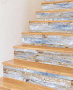 Wooden Texture Wooden Board Splicing Pattern Stairs Self Adhesive Peel And Sticker Stair Sticker HSS178-183