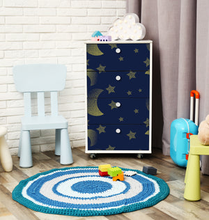 Starry Sky Moon Butterfly Pattern Wall Stickers Peel And Sticker Removable Wallpaper HWP116-118