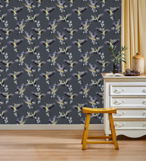 Eastern Classical Wallpaper Sticker Decoration with Crane Pattern Peel And Sticker Self-Adhesive Wallpaper HWP127-129