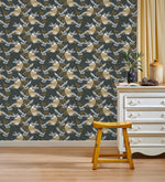 Eastern Classical Wallpaper Sticker Decoration with Crane Pattern Peel And Sticker Self-Adhesive Wallpaper HWP127-129