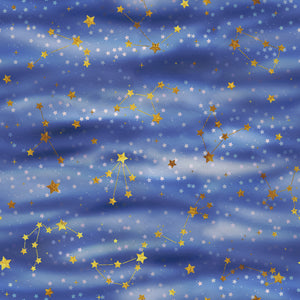 Sun Moon Stars Neon Unicorn Fish Scales Pearl Butterflies Gold Stars Constellations  Pattern Wallpaper HWP152-157