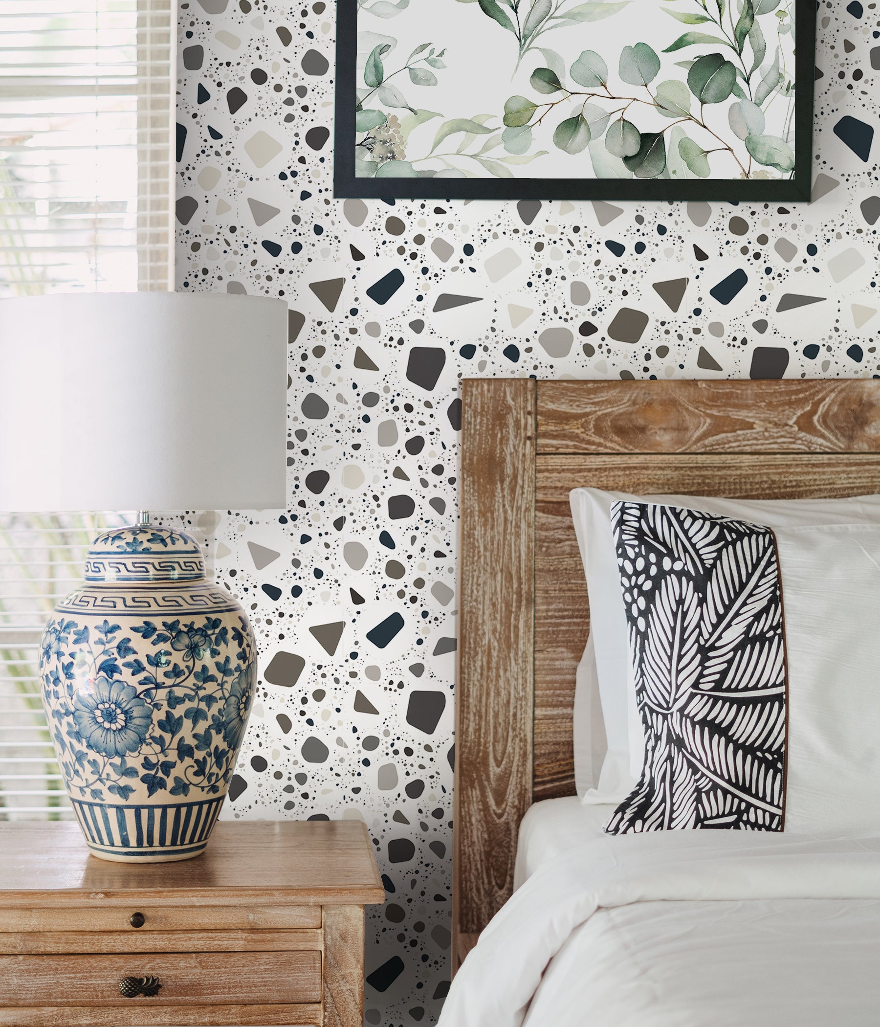 Terrazzo Stone Pattern Self Adhesive Peel And Stick Wall Decor Sticke HWP185-190