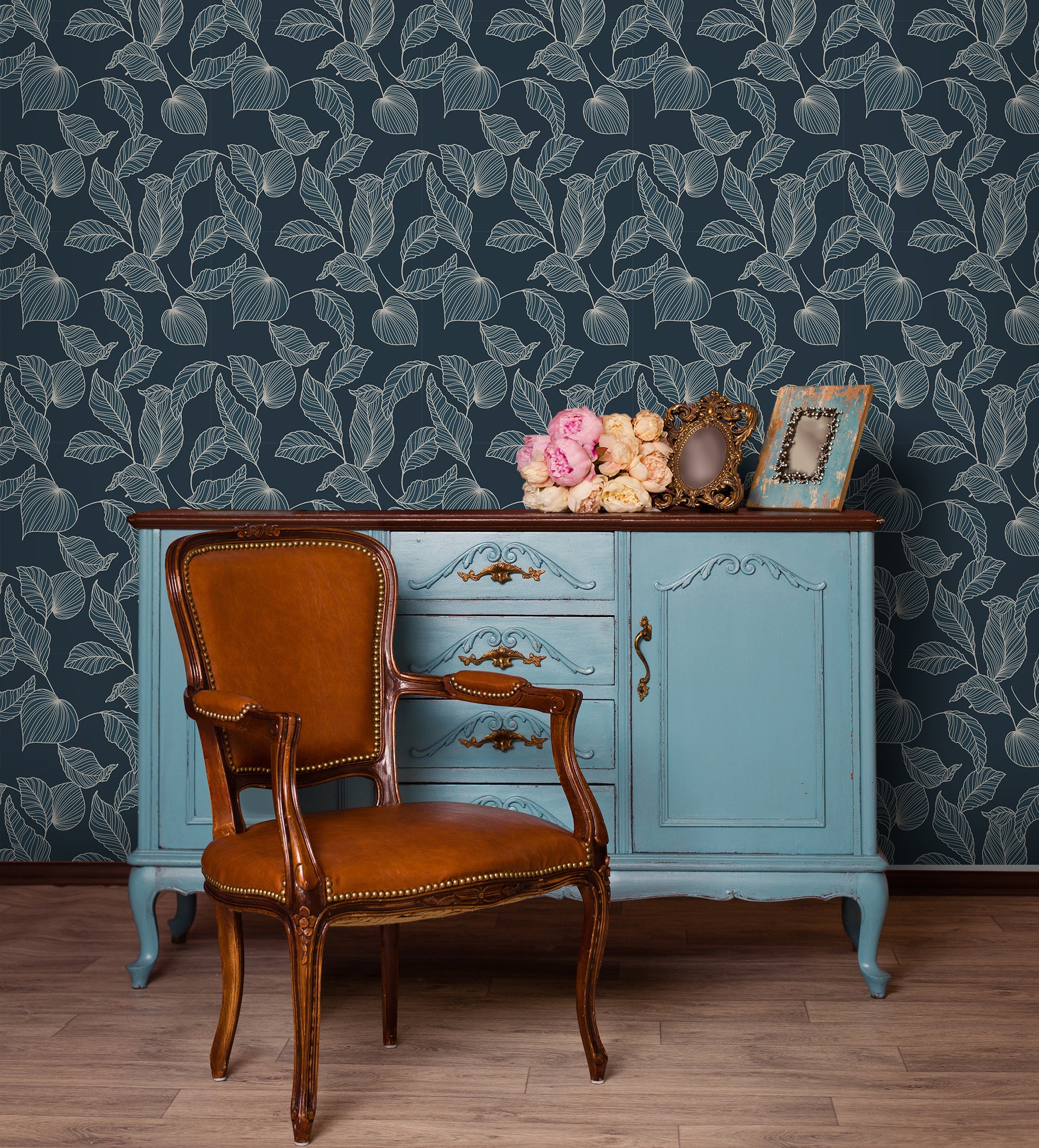 Leaves Printed Wall Paper Self Adhesive Removable Wallpaper HWP209-211