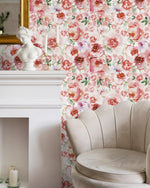 Rose And Peony Flower Watercolor Painting Style Self Adhesive Wallpaper HWP230-232