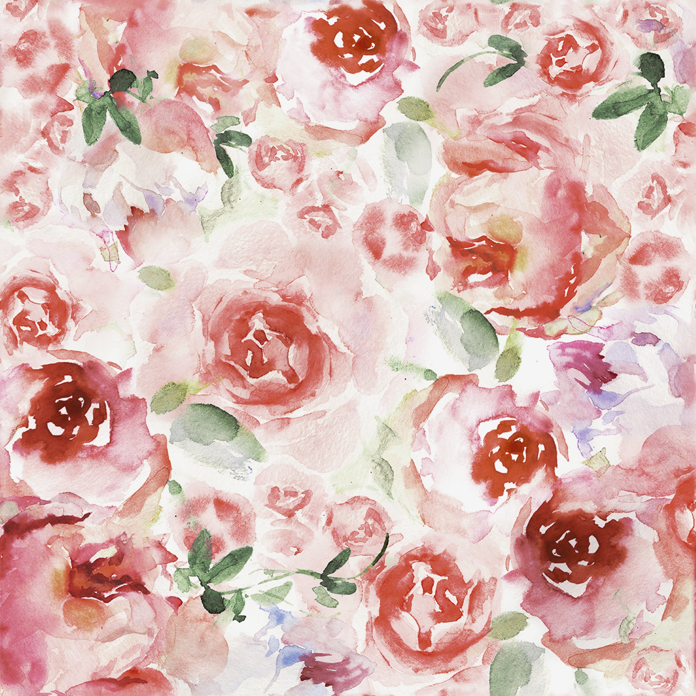 Rose And Peony Flower Watercolor Painting Style Self Adhesive Wallpaper HWP230-232